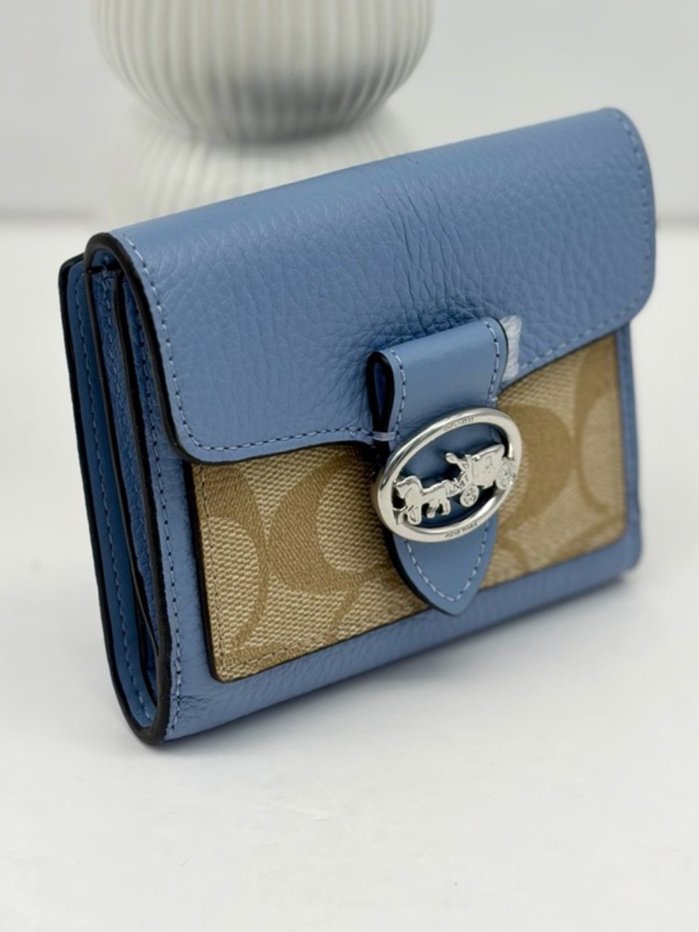 COACH GEORGIE SMALL WALLET IN SIGNATURE CANVAS NWT